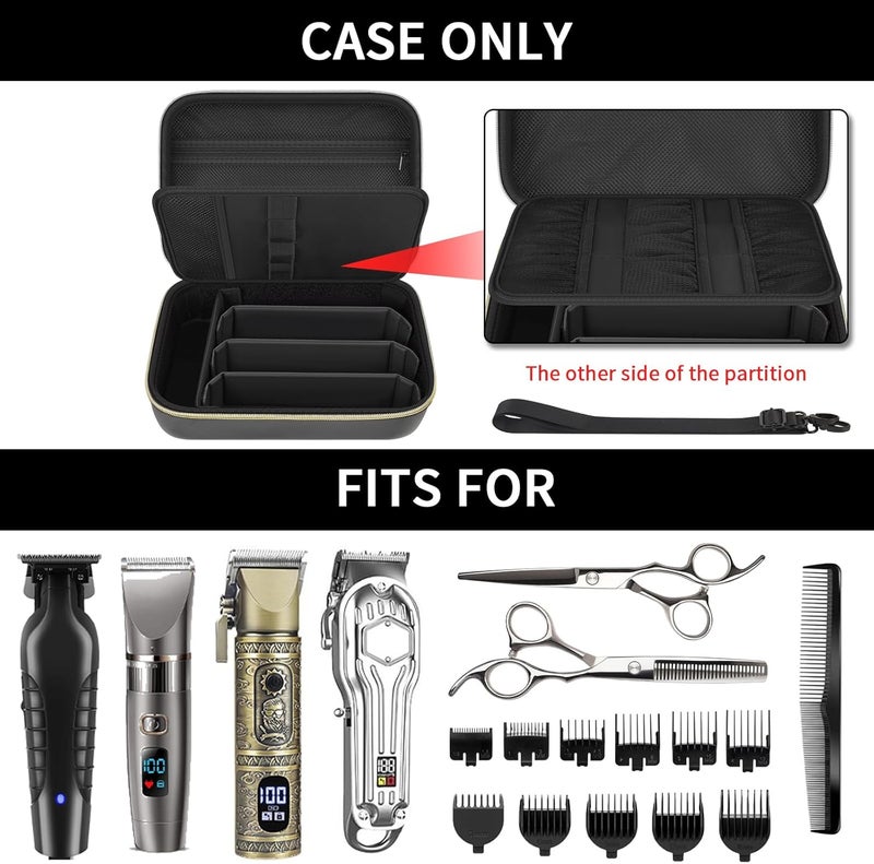 casmilee Barber Case for Hair Clippers Cutting Supplies, Trimmer Accessories Organizer for Wahl/ for Ufree/ for Andis Men Women Razor Grooming Kits, for Oneisal Dog Shaver- Washable Oilproof Travel Bag Only - Image 2
